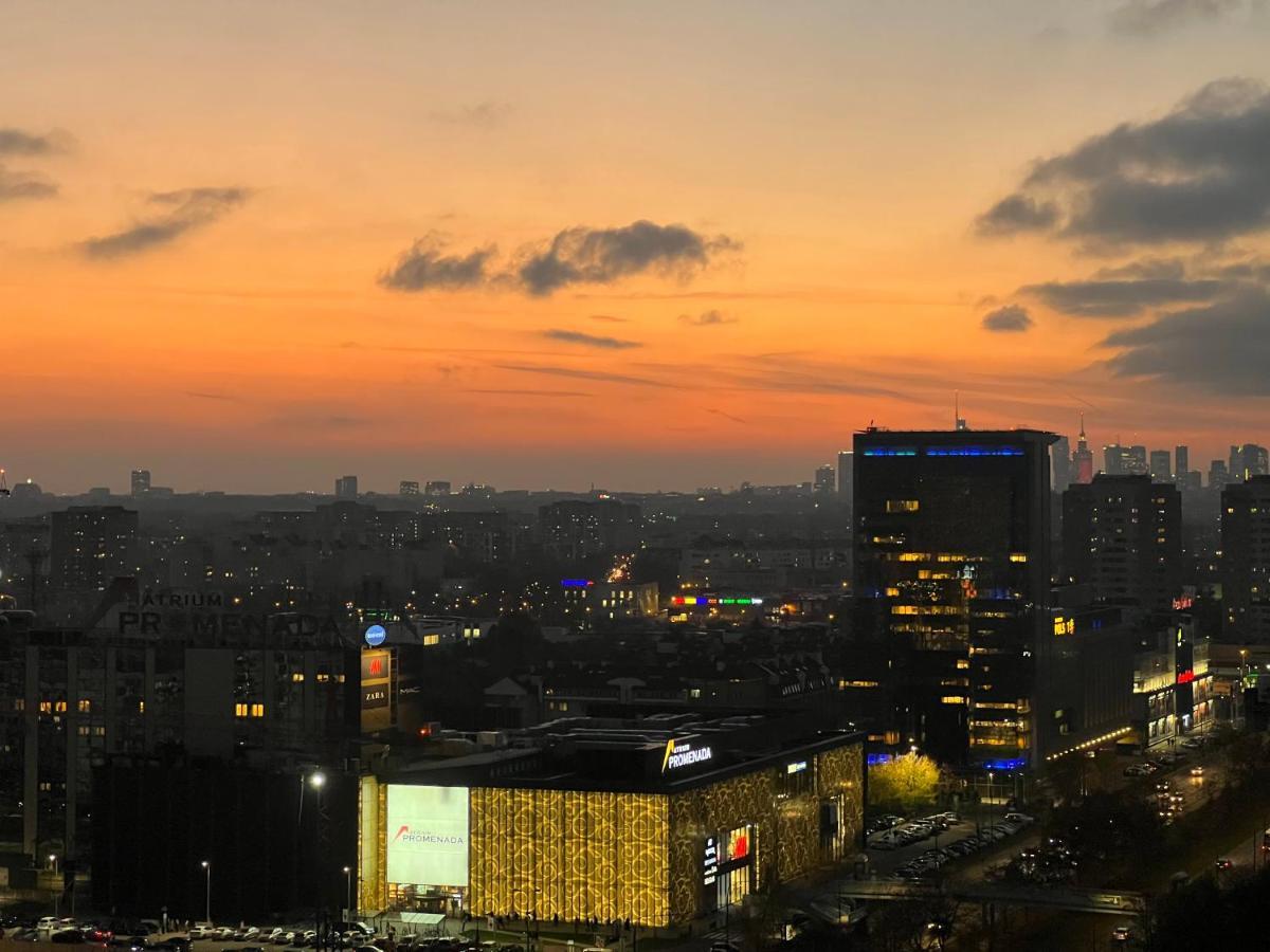 Apartament Skyscrapper Z Widokiem Na Panorame Warszawy Warsaw Ngoại thất bức ảnh